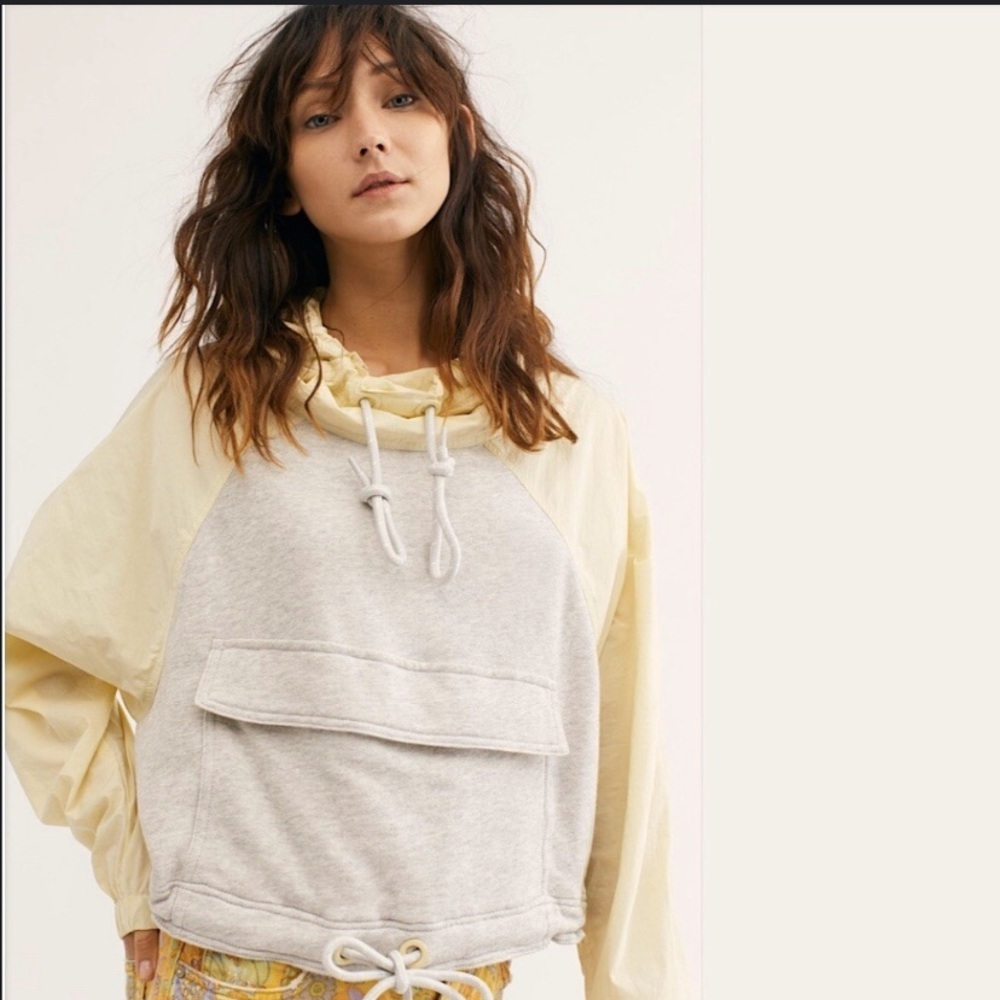 Free People We The Free Lafayette Pullover Windbreaker Sweatshirt fall casual M